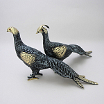 Статуэтка бронзовая пара Павлины синие Bronze Birds варинант исполнения - 2 | Loft Concept в Орле