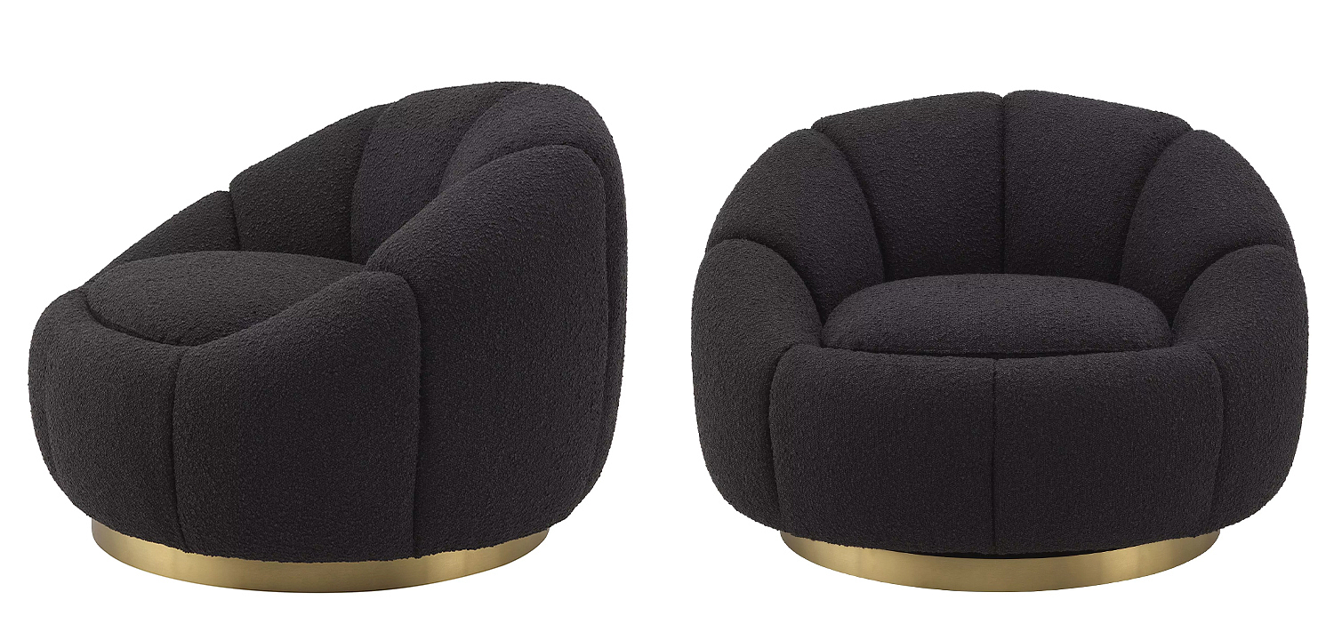 Кресло Eichholtz Swivel Chair Inger Black Кресло Eichholtz Swivel Chair Inger Black - Loft-Concept в Орле