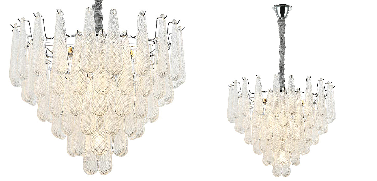 Люстра Textured Glass Drops Chandelier 19 Люстра Textured Glass Drops Chandelier 19 - Loft-Concept в Орле