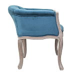 Кресло низкое в стиле прованс Louis French Armchair blue velour варинант исполнения - 1 | Loft Concept в Орле