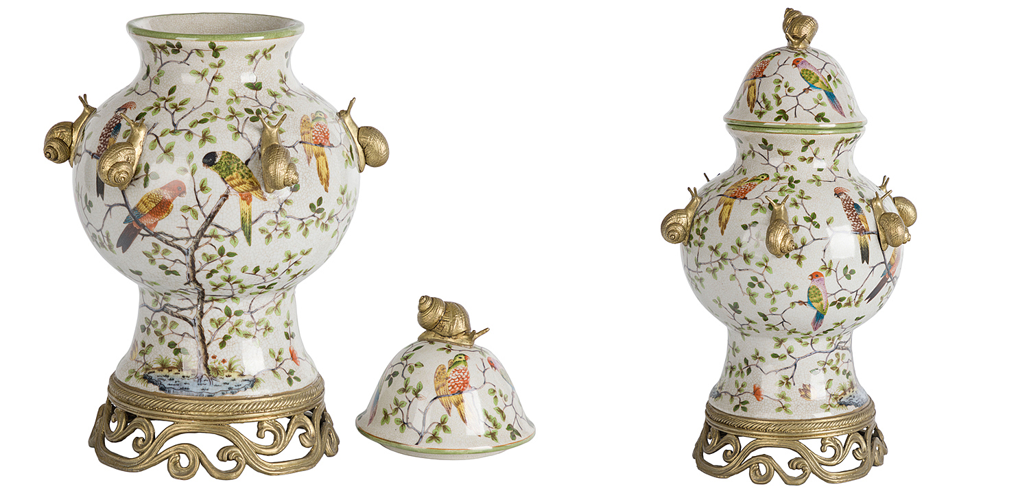 Ваза с крышкой Golden Snails Vase Ваза с крышкой Golden Snails Vase - Loft-Concept в Орле