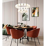 Многоярусная кольцевая люстра с плафонами шары Rings Suspension Light Chandelier варинант исполнения - 3 | Loft Concept в Орле