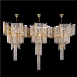 Люстра большая из золотистых металлических цепочек Atlantis Chain варинант исполнения - 1 | Loft Concept в Орле