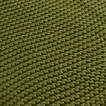 Плед из хлопка жемчужной вязки оливкового цвета Waffle Comfort варинант исполнения - 3 | Loft Concept в Орле