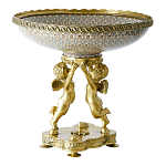 Чаша фарфоровая на двух бронзовых ангелах Eden Garden варинант исполнения - 2 | Loft Concept в Орле