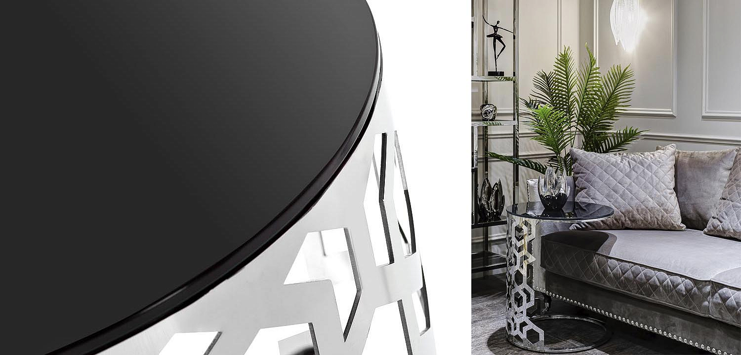 Приставной стол Yen Geometry Side Table silver 60 Приставной стол Yen Geometry Side Table silver 60 - Loft-Concept в Орле