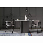 Стул полукруглый с каркасом из металла и мягким сиденьем и спинкой Soft Chenille варинант исполнения - 3 | Loft Concept в Орле