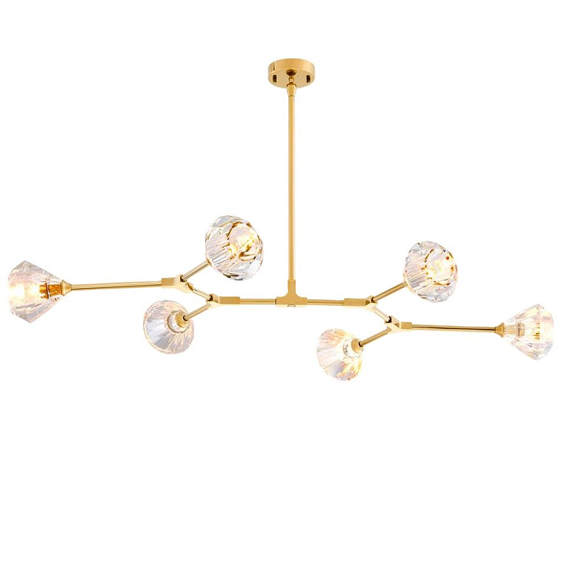 Люстра Chandelier Salasco Gold Золотой Прозрачный (Transparent) Люстра Chandelier Salasco Gold Золотой Прозрачный (Transparent) в Орле | Loft Concept