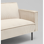 Диван современный вельветовый прямой Worcester Молочный варинант исполнения - 3 | Loft Concept в Орле