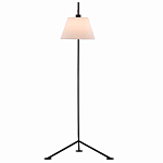 Торшер с черным наклонным корпусом и конусовидным абажуром Black Tripod варинант исполнения - 3 | Loft Concept в Орле