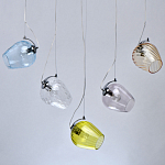 Люстра линейная с 5-ю разноцветными стеклянными плафонами Kaleido варинант исполнения - 4 | Loft Concept в Орле