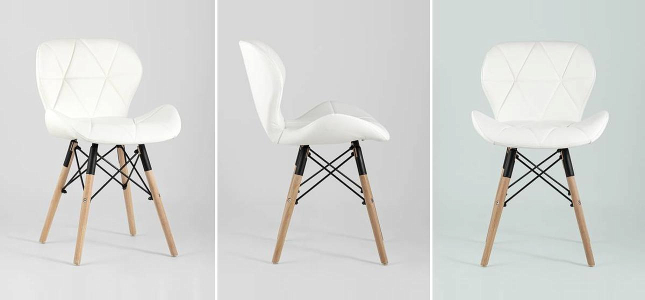 Стул Jeroen Chair Белая Экокожа Стул Jeroen Chair Белая Экокожа - Loft-Concept в Орле