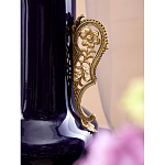 Ваза темно-синяя фарфоровая с бронзовыми ручками и ножками Eden Garden варинант исполнения - 5 | Loft Concept в Орле