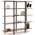 Стеллаж из массива дуба и стали Robson Rack Industrisal Metal Rust варинант исполнения - 2 | Loft Concept в Орле