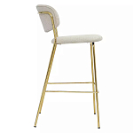 Стул барный широкой полукруглой спинкой на золотистых ножках Chair Smooth Shapes варинант исполнения - 2 | Loft Concept в Орле