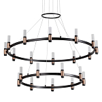 Люстра подвесная с двумя круглыми ярусами и цилиндрическими плафонами Arnaut Light варинант исполнения - 1 | Loft Concept в Орле