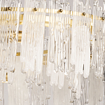 Люстра круглая с прозрачными стержнями разной длины Textured Glass Chandelier варинант исполнения - 4 | Loft Concept в Орле