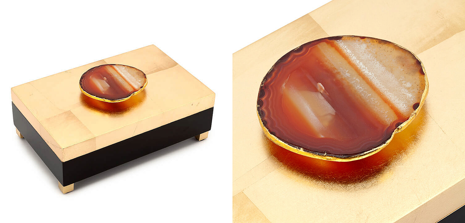 Шкатулка BOX KRIZIA gold with agate Шкатулка BOX KRIZIA gold with agate - Loft-Concept в Орле