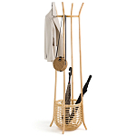 Напольная вешалка с корзиной из ротанга Trina Wicker Floor Hanger варинант исполнения - 1 | Loft Concept в Орле