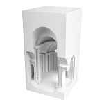 Встраиваемый в стену гипсовый светильник под покраску с арками и рельефными колоннами Antiquity Athena варинант исполнения - 2 | Loft Concept в Орле