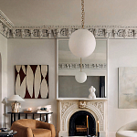 Подвесной светильник в форме шара из белого текстурного стекла Atmosphere варинант исполнения - 3 | Loft Concept в Орле