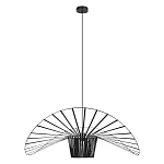 Подвесной светильник чёрного цвета с металлическим каркасом в форме веера Friture Vertigo Pendant варинант исполнения - 1 | Loft Concept в Орле