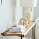 Консоль деревянной столешницей и полкой Wooden Table Top and Shelf варинант исполнения - 4 | Loft Concept в Орле