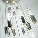 Люстра с прямоугольными плафонами из хрусталя Esme Rectangular Crystal Chrome Chandelier варинант исполнения - 3 | Loft Concept в Орле