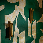Обои ручная роспись в стиле Арт-деко Symphony Original colourway on Jade silk dupion варинант исполнения - 2 | Loft Concept в Орле