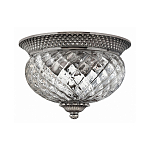 Потолочный светильник с чашеобразным плафоном из толстого волнообразного стекла и широким узорчатым основанием Hinkley варинант исполнения - 5 | Loft Concept в Орле
