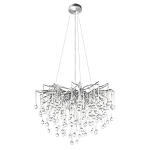 Люстра подвесная с прозрачными стеклянными подвесками в форме капель Диаметр 60 см Droplet Chandelier варинант исполнения - 10 | Loft Concept в Орле