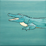 Плитка с узором Крокодил байдарочник варинант исполнения - 3 | Loft Concept в Орле