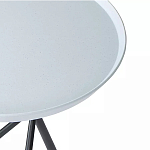 Столик приставной с круглой серой столешницей и черным основанием Round Stable Table варинант исполнения - 3 | Loft Concept в Орле