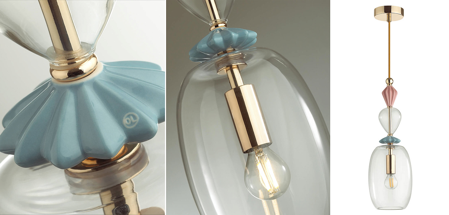 Подвесной светильник Iris Glas hanging lamp candy B Подвесной светильник Iris Glas hanging lamp candy B - Loft-Concept в Орле