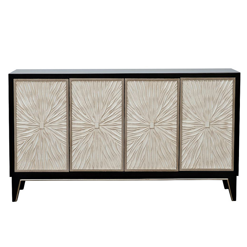 Комод в стиле Арт-деко Aster Pattern Commode Черный Бежевый Комод в стиле Арт-деко Aster Pattern Commode Черный Бежевый в Орле | Loft Concept