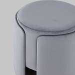 Пуф Alice Poof Grey Серый велюр варинант исполнения - 4 | Loft Concept в Орле