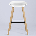 Барный стул на ножках из натурального дерева Boras White варинант исполнения - 3 | Loft Concept в Орле