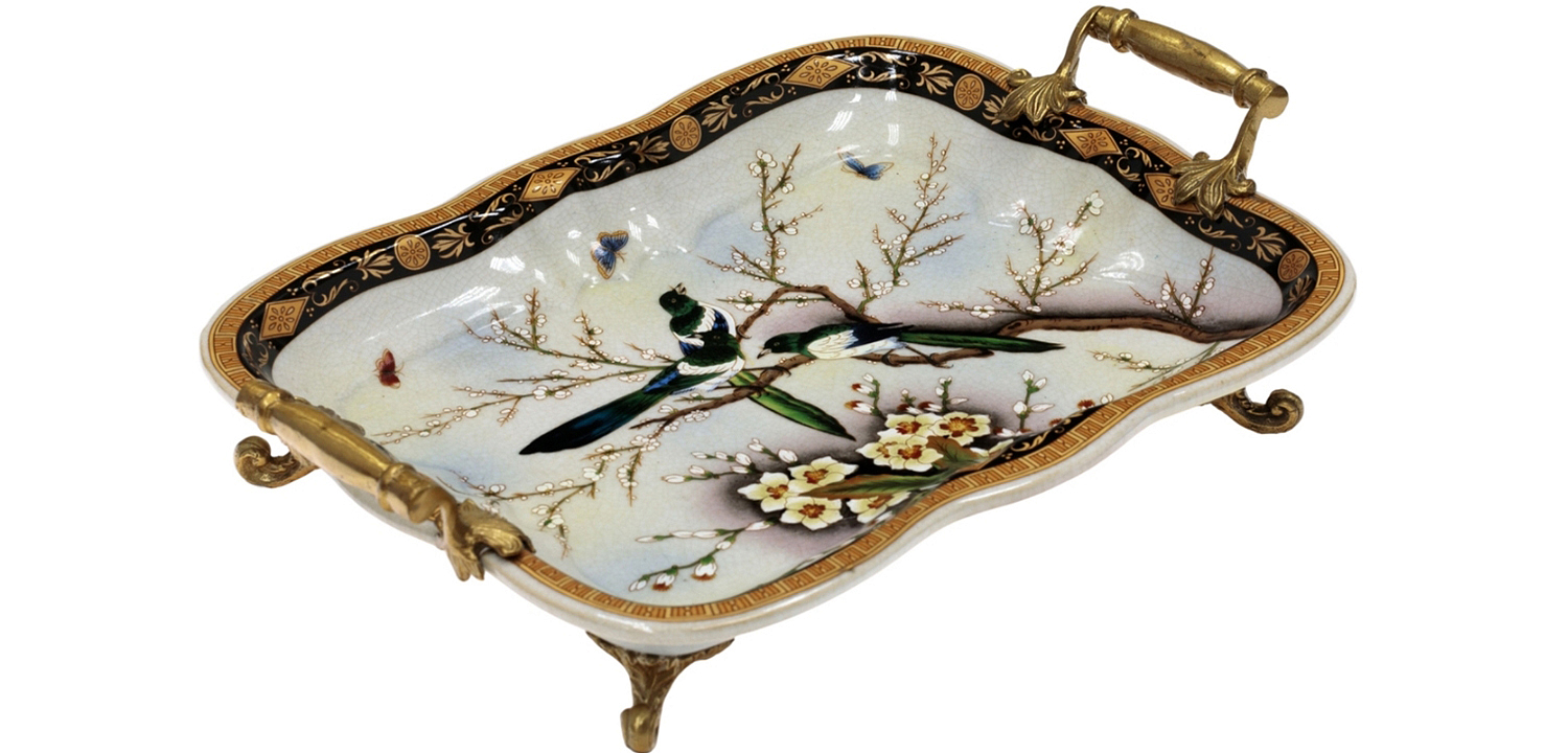 Поднос Magpies on Cherry Blossoms Поднос Magpies on Cherry Blossoms - Loft-Concept в Орле