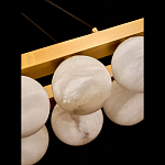 Люстра линейная прямоугольная с сферическими плафонами Phased Spheres варинант исполнения - 3 | Loft Concept в Орле