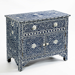 Комод инкрустация костью ORIENTAL Indian синий орнамент варинант исполнения - 3 | Loft Concept в Орле