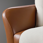 Элитарный современный диван Birmingham с кожаной спинкой варинант исполнения - 3 | Loft Concept в Орле