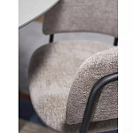 Стул полукруглый с каркасом из металла и мягким сиденьем и спинкой Soft Chenille варинант исполнения - 8 | Loft Concept в Орле