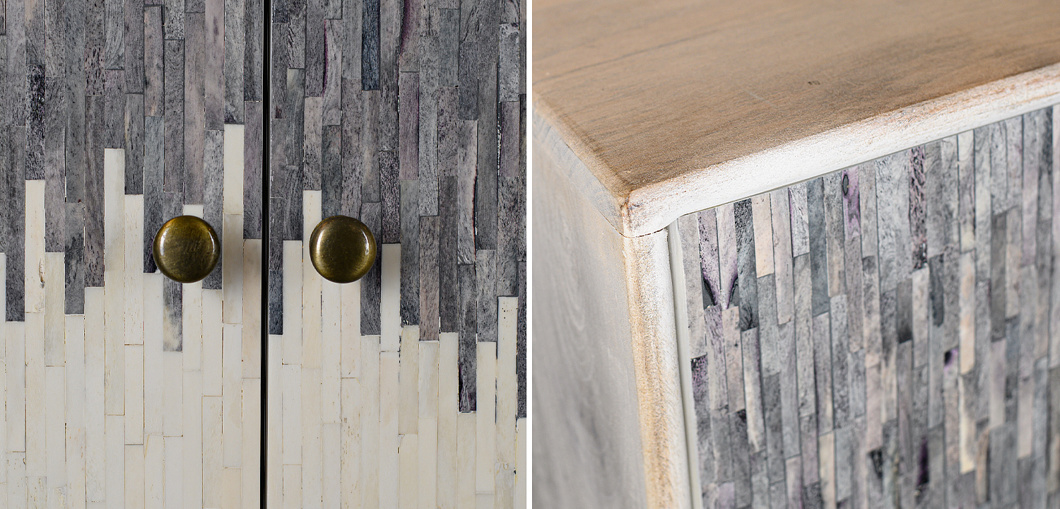 Комод с инкрустацией Grey White Bone Inlay Комод с инкрустацией Grey White Bone Inlay - Loft-Concept в Орле