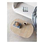 Столик кофейный кремового цвета с овальной столешницей и круглым основанием Cream Dalmen Table варинант исполнения - 5 | Loft Concept в Орле