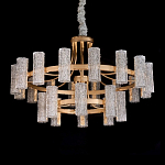 Люстра двухъярусная круглая с текстурными цилиндрическими плафонами Glimpse варинант исполнения - 7 | Loft Concept в Орле