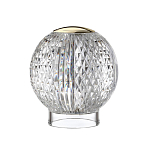 Настольная лампа с прозрачным шарообразным плафоном на цилиндрической подставке Crystal Globule варинант исполнения - 1 | Loft Concept в Орле