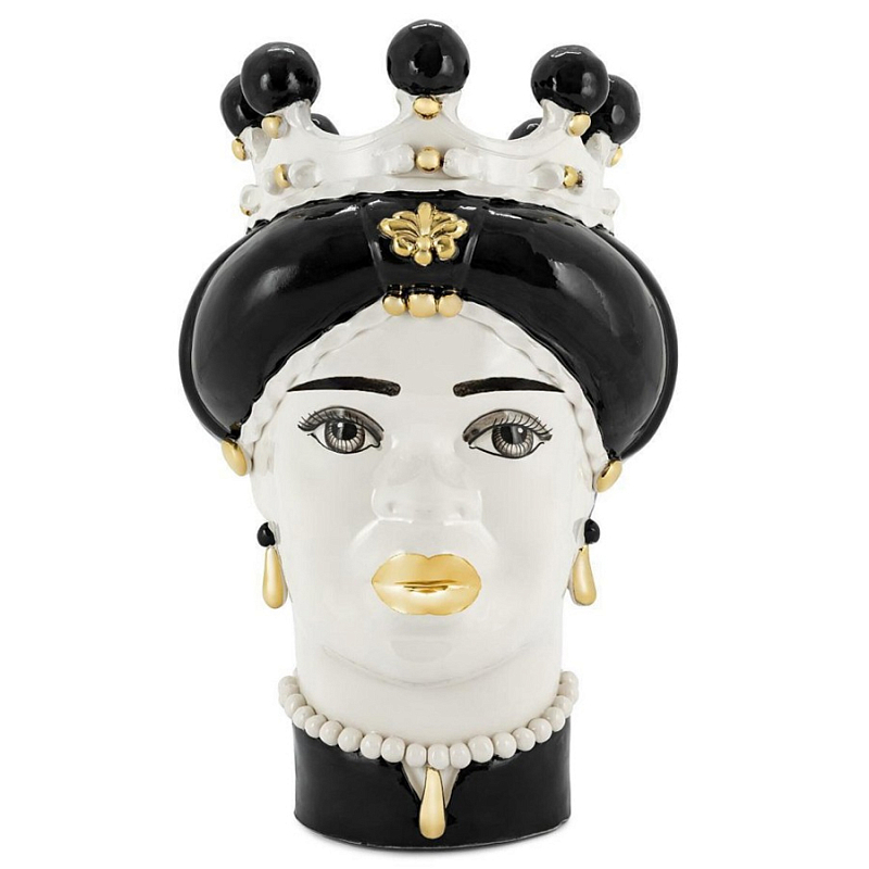 Ваза Vase Moro Lady Medium New Black Белый Черный Ваза Vase Moro Lady Medium New Black Белый Черный в Орле | Loft Concept