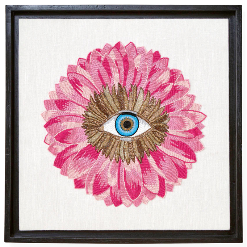 Панно Розовый цветок вышитое бисером PETALS BEADED ART Розовый Панно Розовый цветок вышитое бисером PETALS BEADED ART Розовый в Орле | Loft Concept