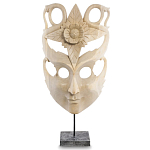 Маска ручной работы деревянная с резьбой Mask of Happiness варинант исполнения - 1 | Loft Concept в Орле