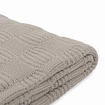 Плед из хлопка рельефной вязки бежево-серого цвета Waffle Comfort варинант исполнения - 2 | Loft Concept в Орле